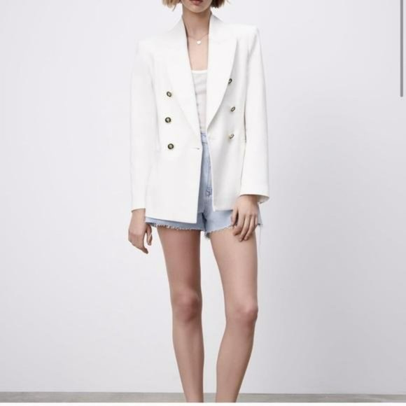 NWT ZARA DOUBLE BREASTED BALMAIN STYLE BLAZER - Picture 11 of 11